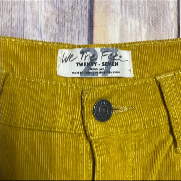 Free people high rise corduroy mustard - Picture 2 of 3